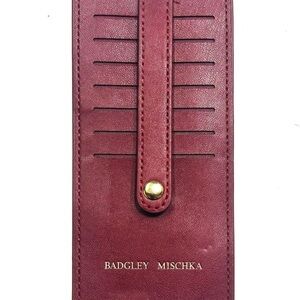 Badgley Mischka Wine Vegan Leather Card Holder